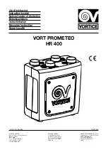 Preview for 1 page of Vortice VORT PROMETEO HR 400 Instruction Booklet