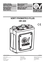 Vortice VORT PROMETEO PLUS HR 400 Instruction Booklet preview