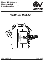 Vortice VortClean Mist Jet Instruction Booklet preview