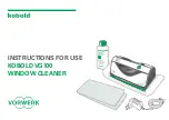 Vorwerk Kobold VG100 Instructions For Use Manual предпросмотр