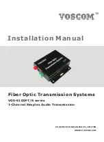 Voscom VOS-0100FT/R Series Installation Manual preview