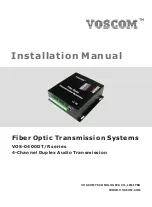 Preview for 1 page of Voscom VOS-0400DMR Installation Manual