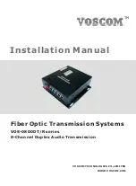 Voscom VOS-0800DMR Installation Manual предпросмотр