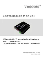 Preview for 1 page of Voscom VOS-1110FFDMT Installation Manual