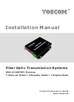 Preview for 1 page of Voscom VOS-1210FFDMR Installation Manual