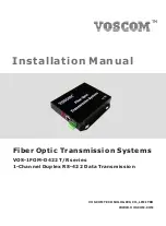 Voscom VOS-1FOM-D422MR Installation Manual preview