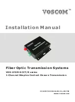 Voscom VOS-1FOM-SCCMR Installation Manual предпросмотр