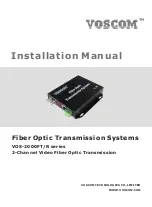 Voscom VOS-2000FMR Installation Manual preview