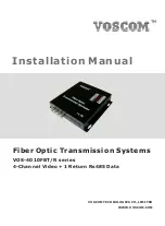 Voscom VOS-4010FBMR Installation Manual предпросмотр