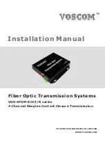 Voscom VOS-4FOM-SCCMR Installation Manual preview