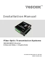 Voscom VOS-8040FDMR Installation Manual предпросмотр