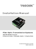 Preview for 1 page of Voscom VOS-8810FFDMR Installation Manual