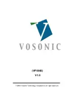 Preview for 1 page of Vosonic VP8860 User Manual