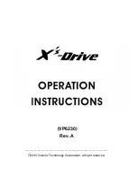 Preview for 1 page of Vosonic X's-Drive Operation Instructions Manual