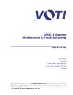 Предварительный просмотр 1 страницы VOTI XR3D-6 Maintenance & Troubleshooting