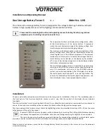 Preview for 1 page of Votronic 1245 Installation And Operating Manual