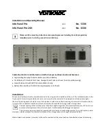 Votronic Info Panel Pro Installation And Operating Manual preview