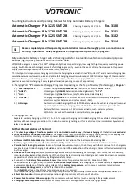 Votronic Pb 1215 SMT 2B Mounting Instruction And Operating Manual preview