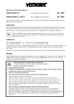 Preview for 1 page of Votronic Switch Panel 4 S Installation And Operating Manual