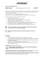 Preview for 1 page of Votronic Switch Unit 40 Installation And Operating Manual