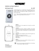 Votronic USB Charger Panel S Installation And Operating Manual preview