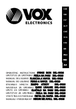 VOX electronics 8606108251287 Operating Instructions Manual preview