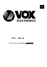 Preview for 22 page of VOX electronics BTG 620BL Operating Instructions Manual