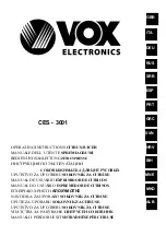 VOX electronics CES-3001 Operating Instructions Manual preview