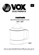 Preview for 10 page of VOX electronics CES-3001 Operating Instructions Manual