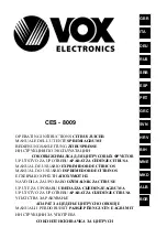 VOX electronics CES-8009 Operating Instructions Manual preview