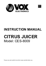 Preview for 2 page of VOX electronics CES-8009 Operating Instructions Manual