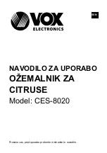 Preview for 34 page of VOX electronics CES-8020 Operating Instructions Manual