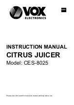 Preview for 2 page of VOX electronics CES-8025 Operating Instructions Manual