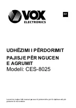 Предварительный просмотр 54 страницы VOX electronics CES-8025 Operating Instructions Manual