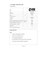 Предварительный просмотр 44 страницы VOX electronics CHT5105IX User Manual