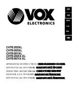 VOX electronics CHT6001IX XL Operating Instructions Manual предпросмотр