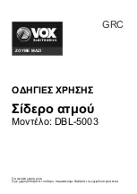 Предварительный просмотр 22 страницы VOX electronics DBL-5003 Operating Instructions Manual