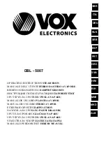 Preview for 1 page of VOX electronics DBL-5007 Operating Instructions Manual