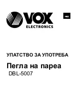 Preview for 57 page of VOX electronics DBL-5007 Operating Instructions Manual