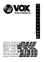 Preview for 1 page of VOX electronics DBL-5071 Operating Instructions Manual