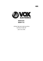 Preview for 2 page of VOX electronics EBB7116 Operating Instructions Manual