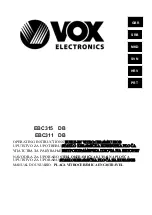 VOX electronics EBC311 DB Operating Instructions Manual предпросмотр