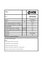 Предварительный просмотр 40 страницы VOX electronics EHT614 XL Operating Instructions Manual