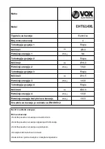 Предварительный просмотр 41 страницы VOX electronics EHT614 XL Operating Instructions Manual