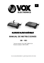 Preview for 22 page of VOX electronics GB-1003 Operating Instructions Manual