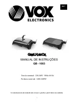 Preview for 26 page of VOX electronics GB-1003 Operating Instructions Manual