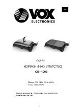 Preview for 46 page of VOX electronics GB-1003 Operating Instructions Manual