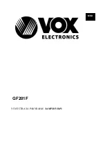 Preview for 28 page of VOX electronics GF201F Operating Instructions Manual