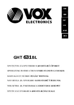 VOX electronics GHT 631 BL Operating Instructions Manual предпросмотр