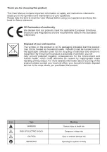 Предварительный просмотр 3 страницы VOX electronics GHT631 XL Operating Instructions Manual